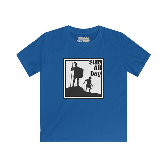 Slay All Day Kids Adventure Tee Graphic Shirt, Outdoor Fun T-Shirt, Hiking Kids Tee, Perfect for Gifts & Active Play