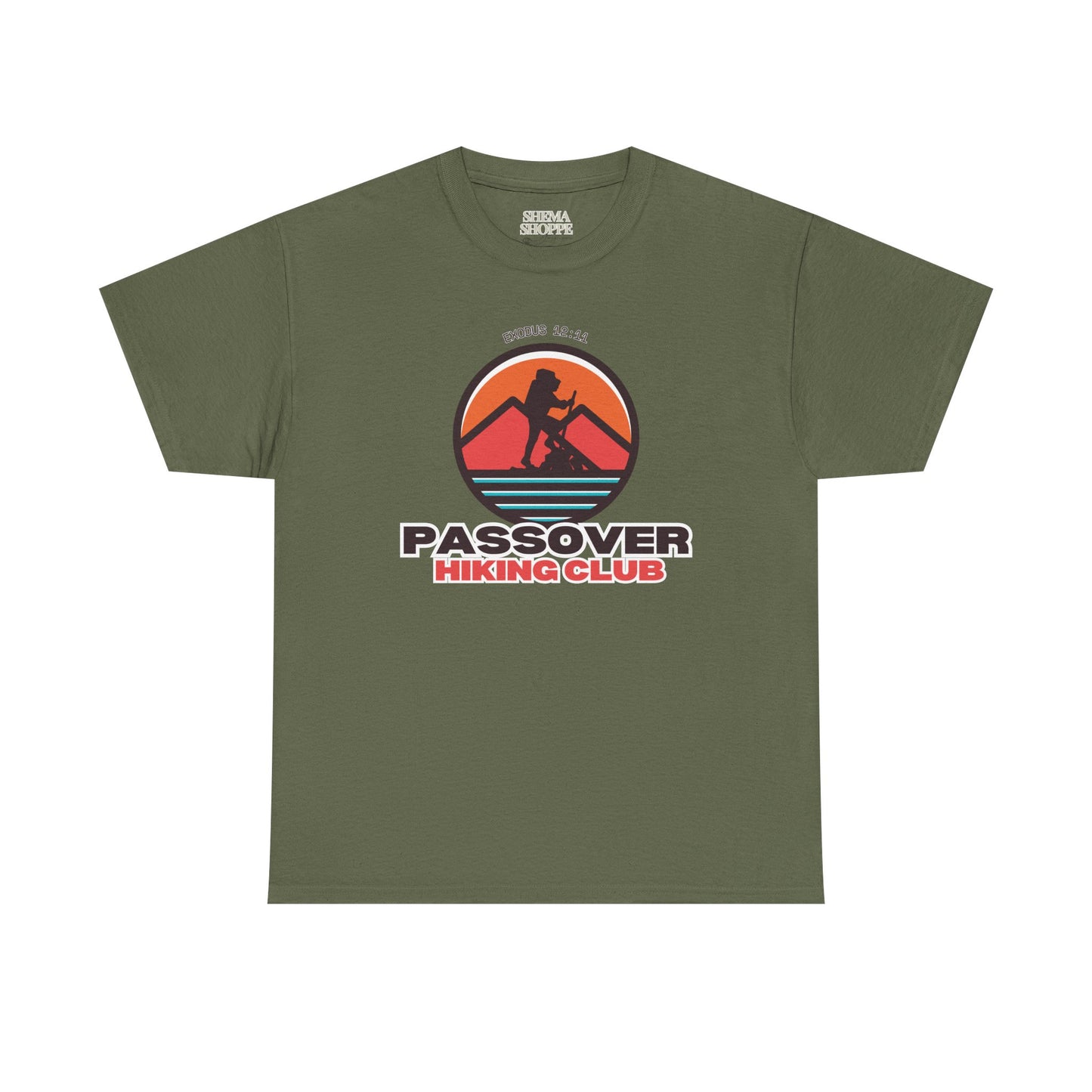Passover Hiking Club Unisex Tee - Exodus 12:11 T-Shirt Cotton