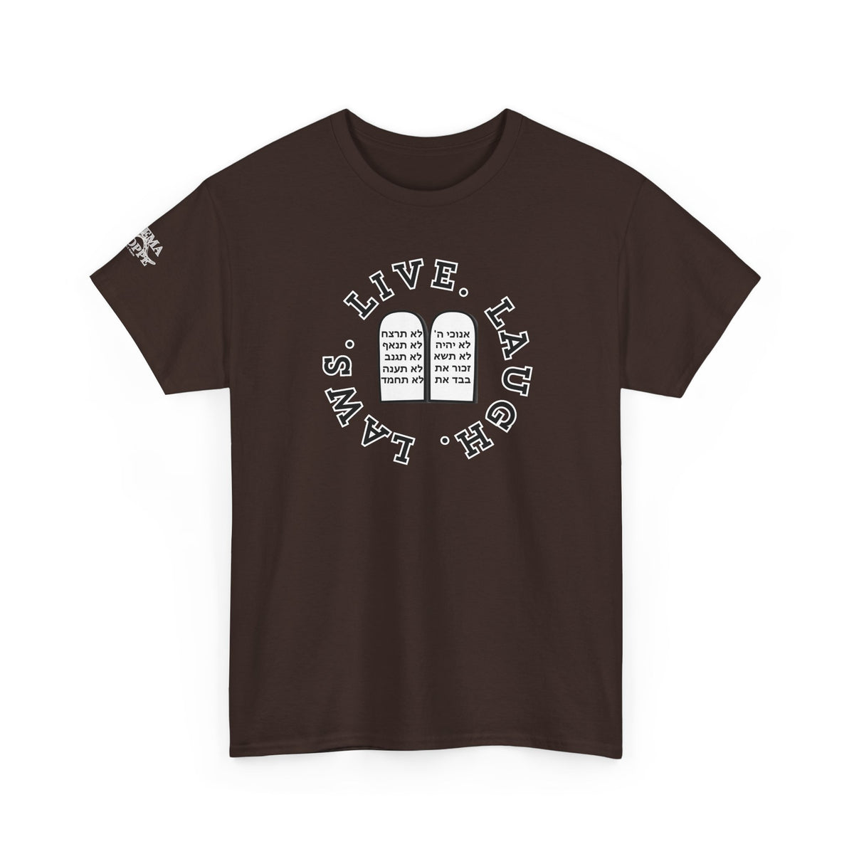 Live Laugh Laws T‑Shirt — Legal Humor Tee with Open Book Graphic