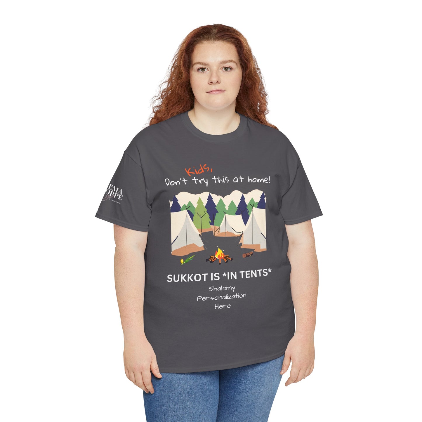 Personalized Kids, Don't Try This At Home Sukkot Shirt, dark colors