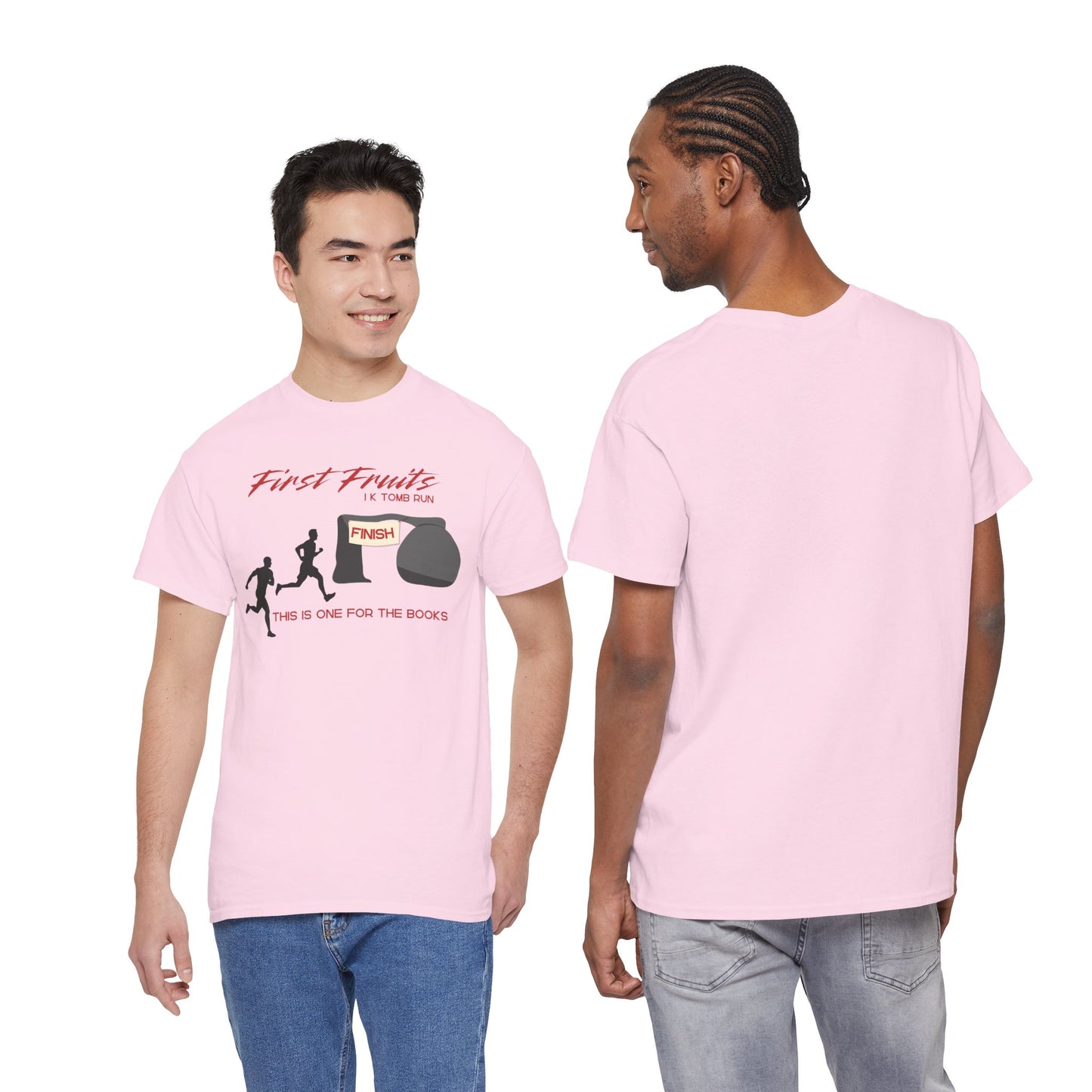 First Fruits 1k Tomb Run Unisex Tee - Funny Biblical Design