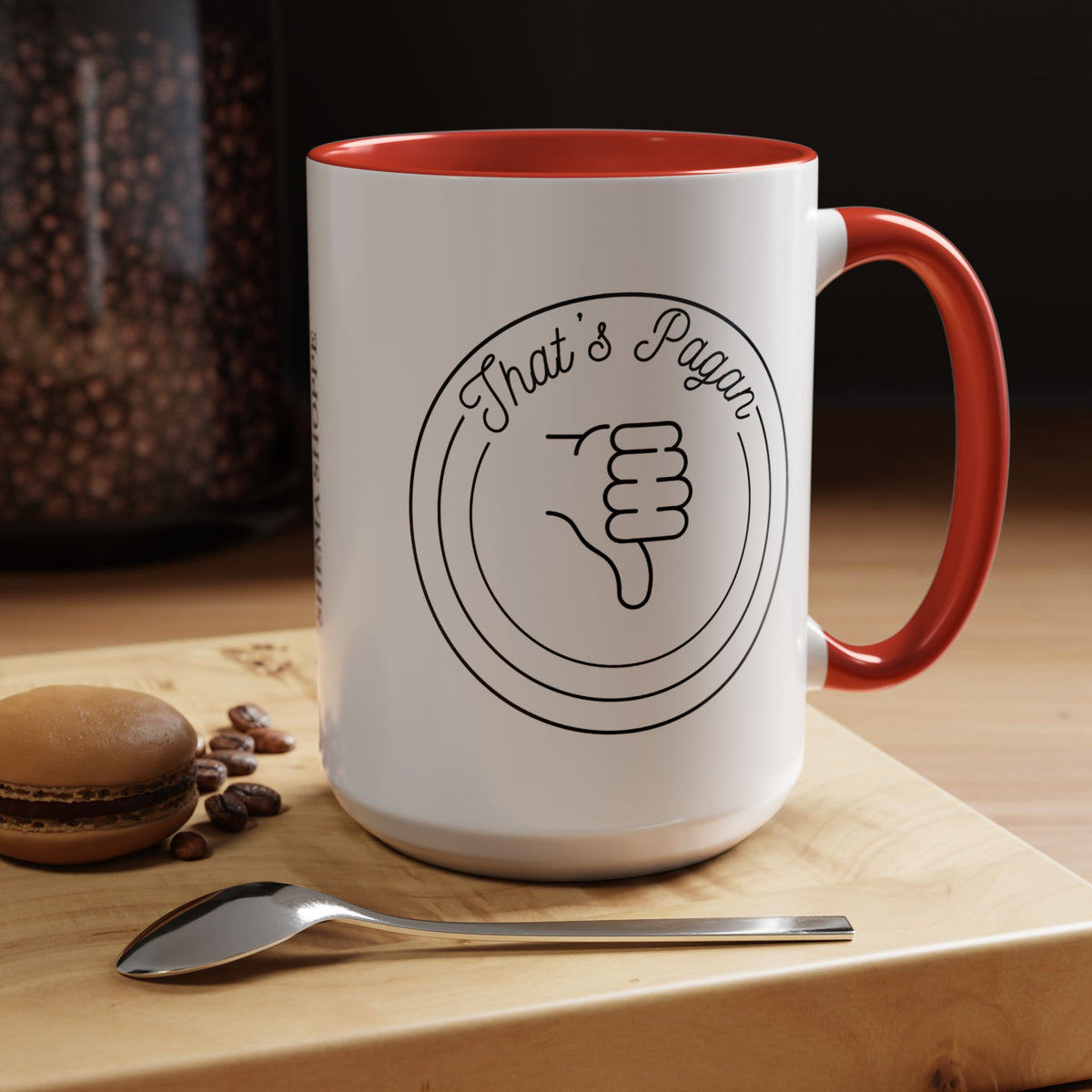 That's Pagan Thumbs Down Accent Coffee Mug