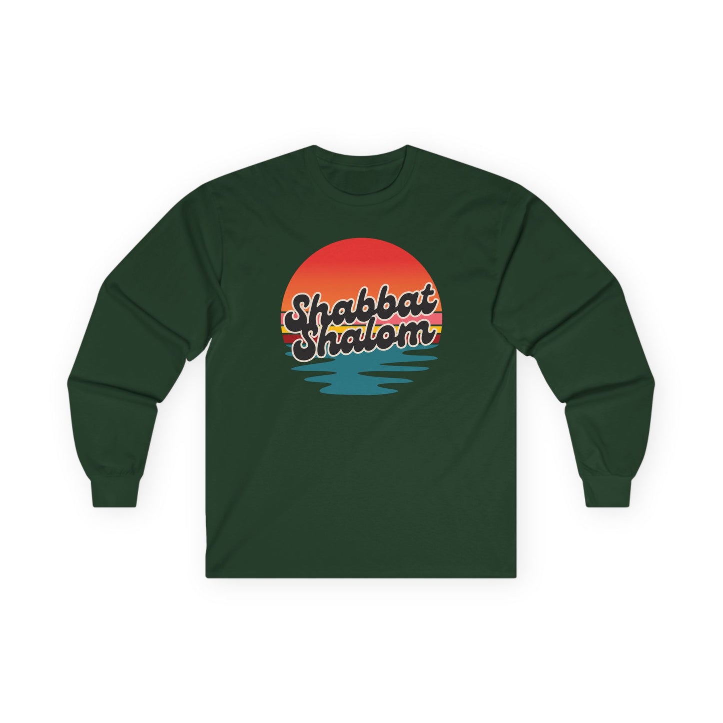 Shabbat Shalom Sunset Long Sleeve Tee