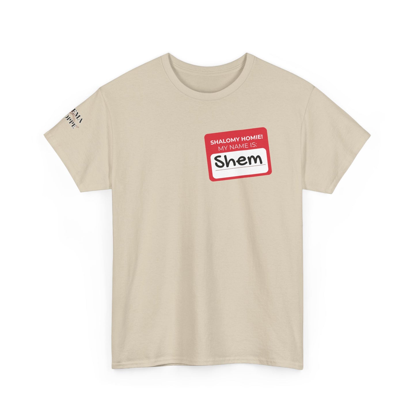 Personalizable Shalomy Homies! Name Tag Unisex Heavy Cotton Tee
