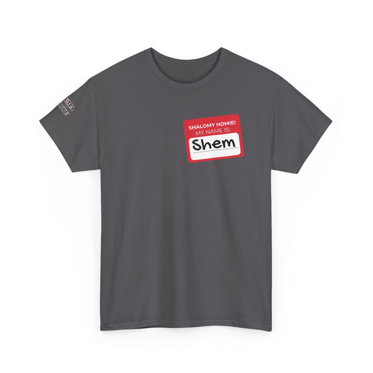 Personalizable Shalomy Homies! Name Tag Unisex Heavy Cotton Tee