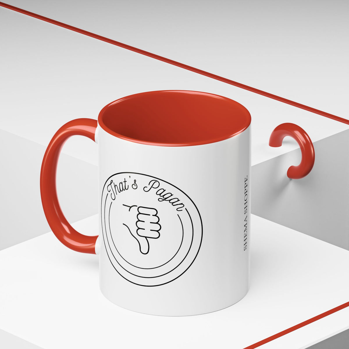 That's Pagan Thumbs Down Accent Coffee Mug