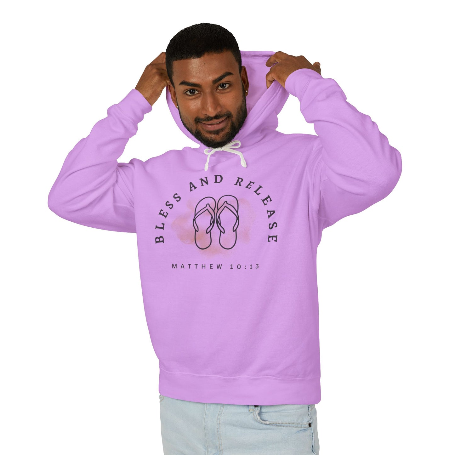 Bless and Release Unisex Lightweight 100% Cotton Hooded Sweatshirt