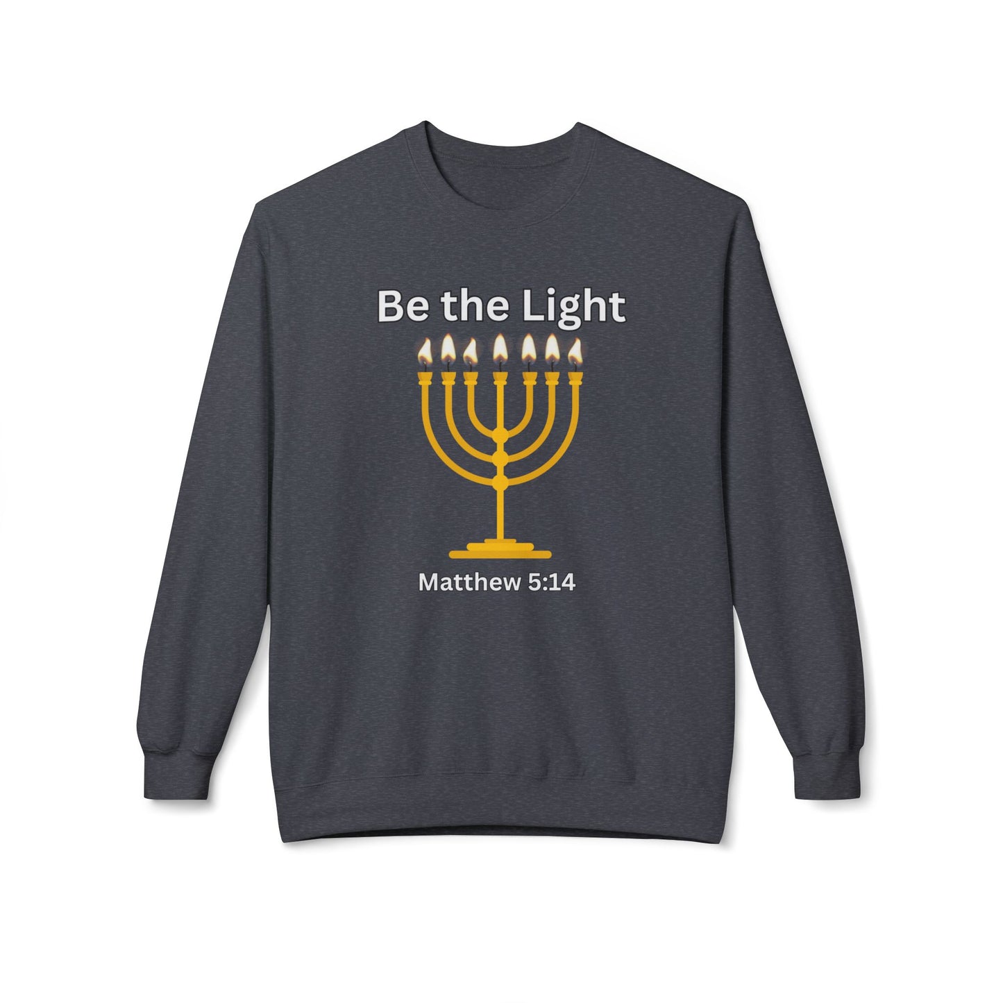 Be The Light Unisex Midweight Softstyle Fleece Crewneck Sweatshirt