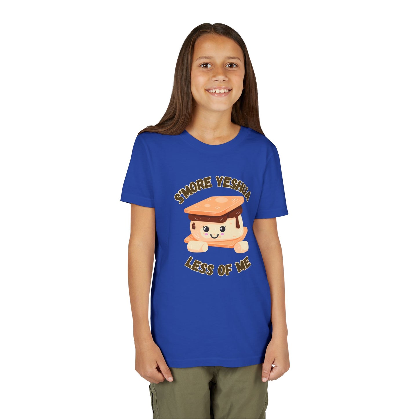 Youth T-Shirt - More Yeshua, Less of Me Shirt Cute S'mores for Sukkot