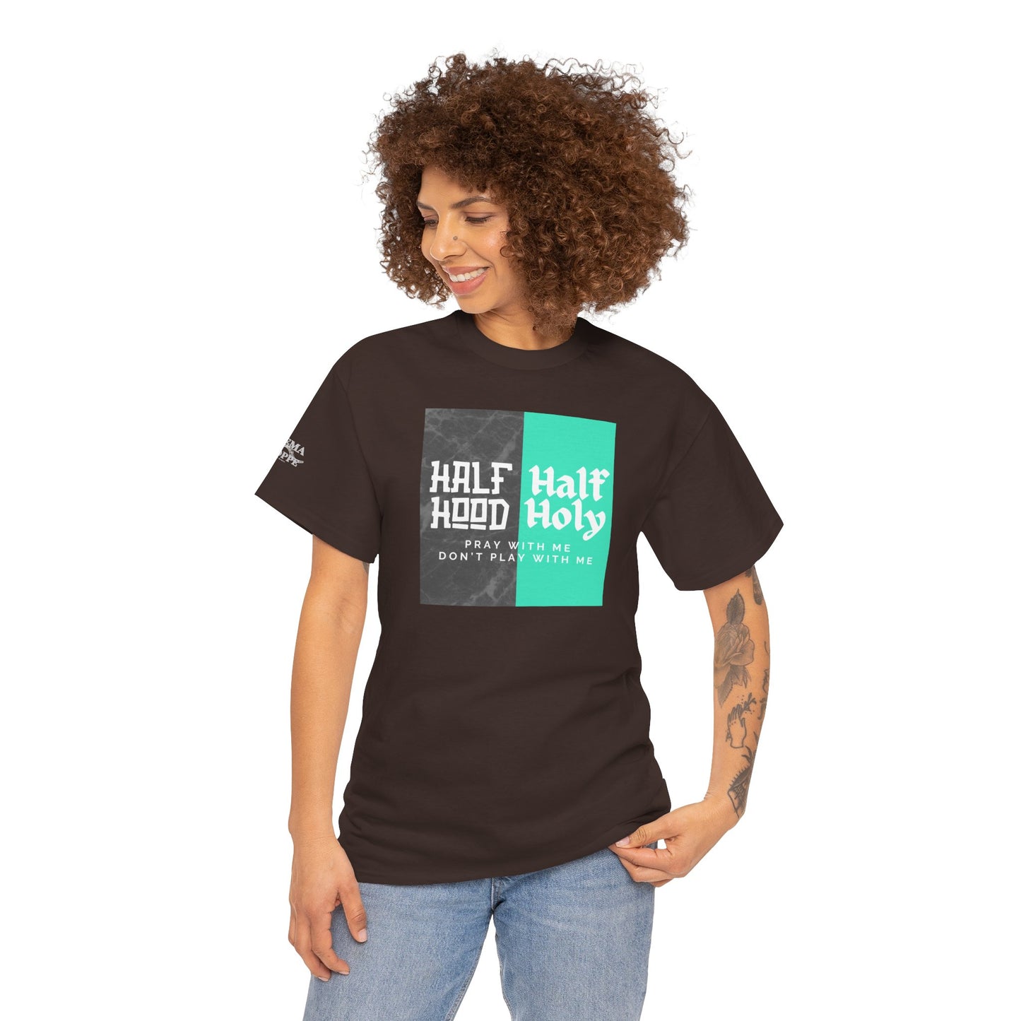 Half Hood/Half Holy Unisex Heavy Cotton Tee