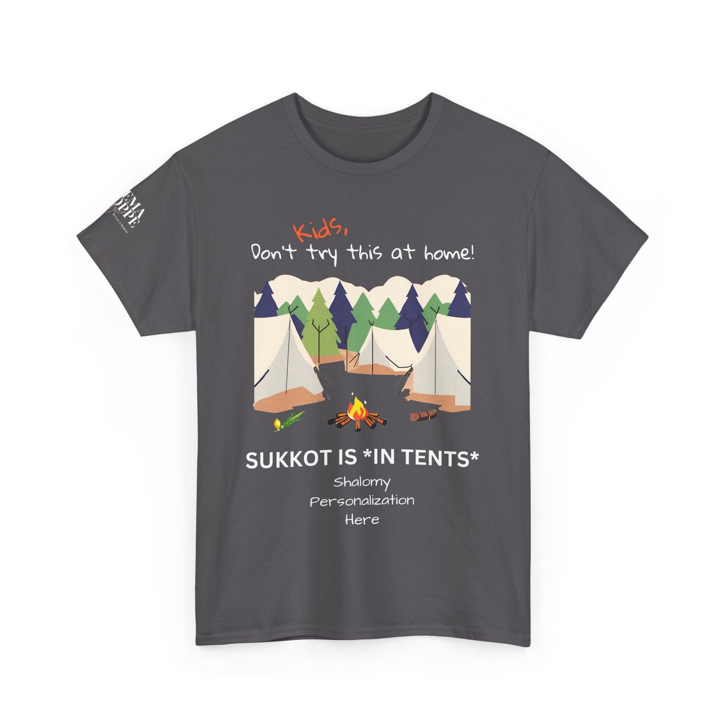 Personalized Kids, Don't Try This At Home Sukkot Shirt, dark colors