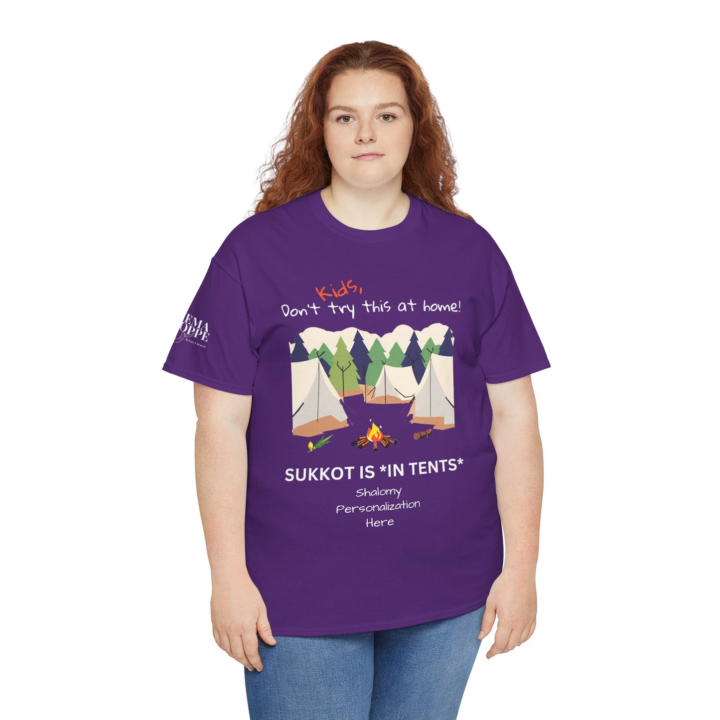 Personalized Kids, Don't Try This At Home Sukkot Shirt, dark colors