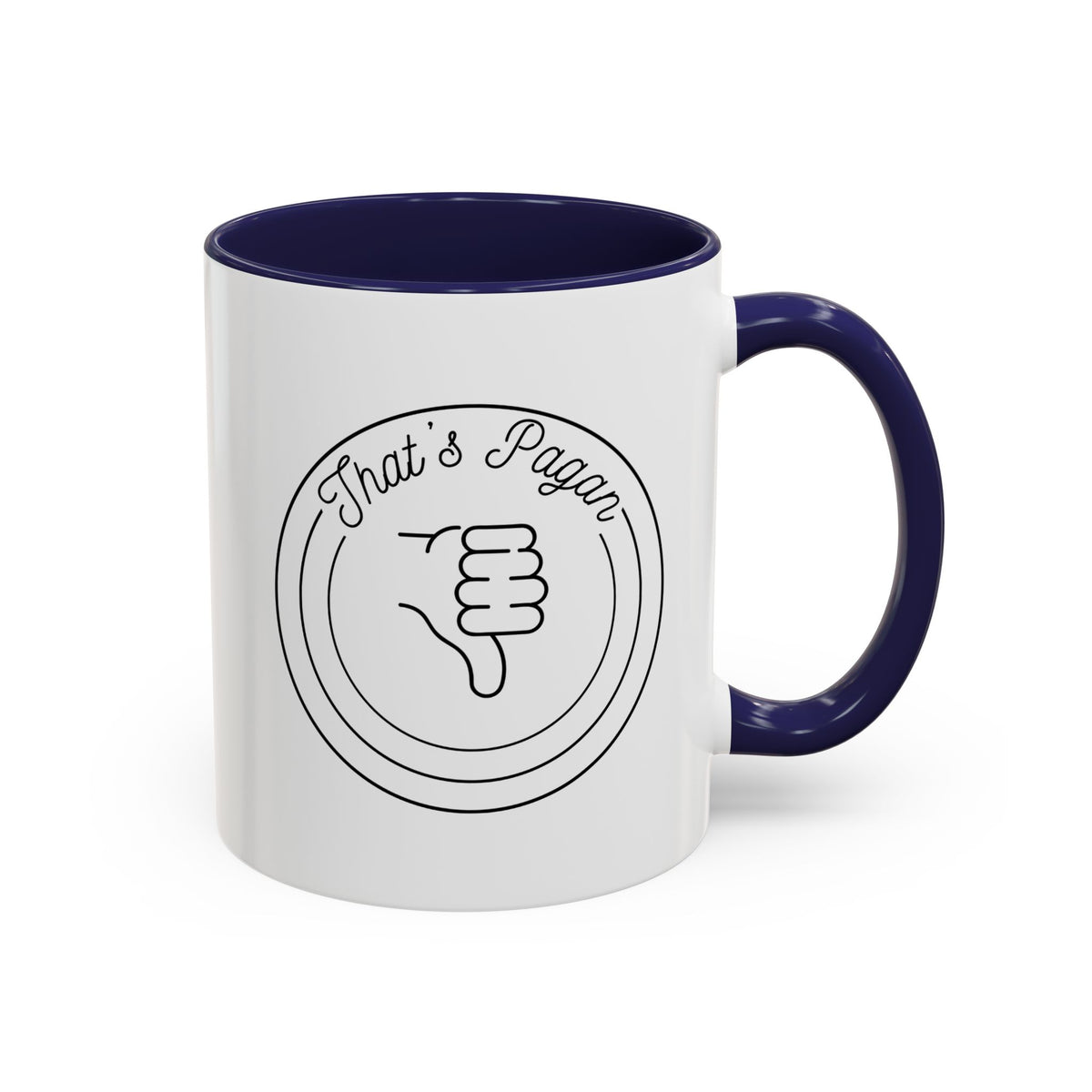 That's Pagan Thumbs Down Accent Coffee Mug