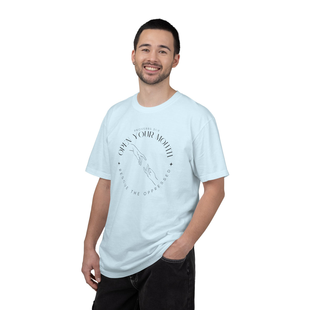 Proverbs 31:9 Unisex T-shirt - Speak Up Against Human Trafficking - 100% Cotton