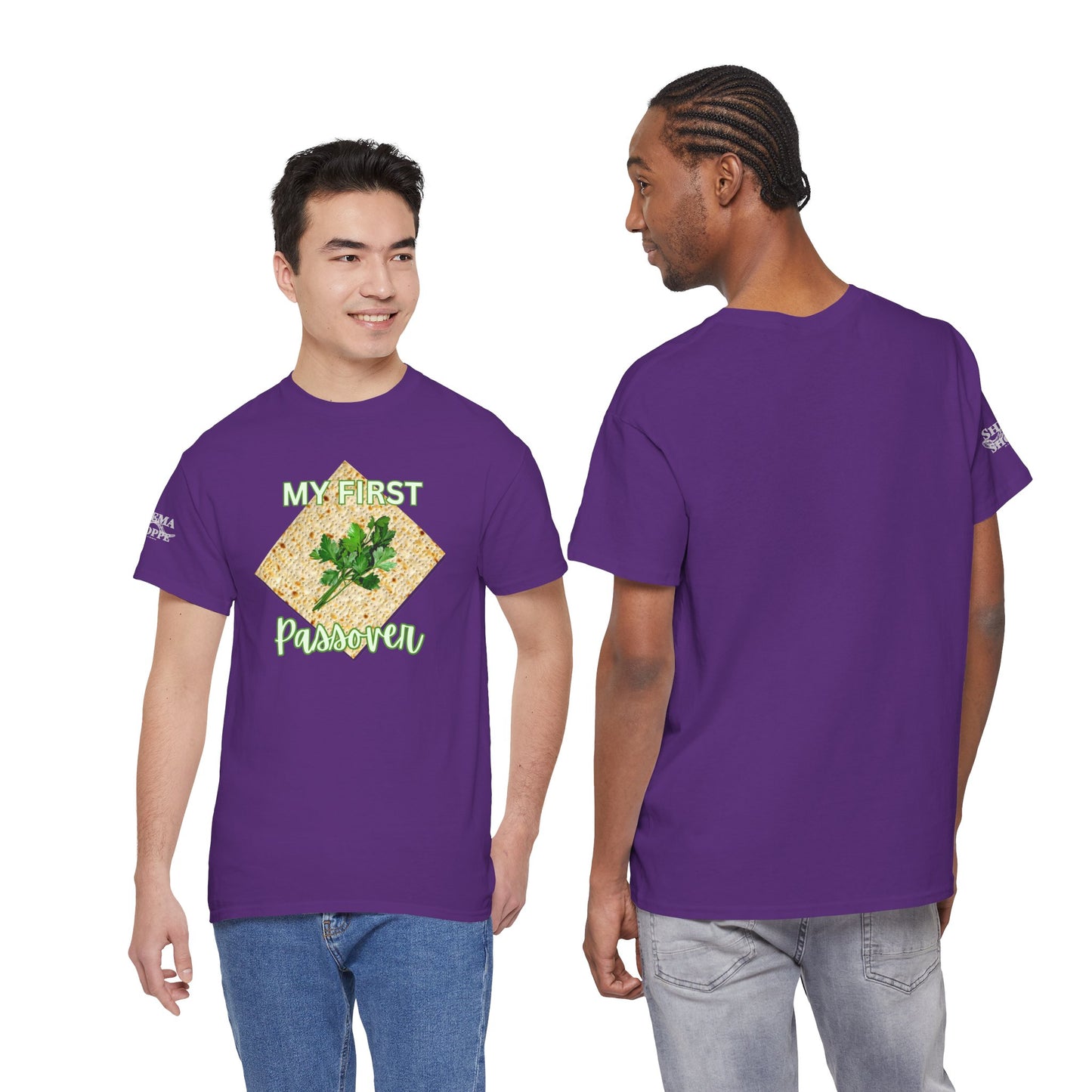 Adults My First Passover T‑Shirt — Seder Matzo & Parsley Pesach Tee