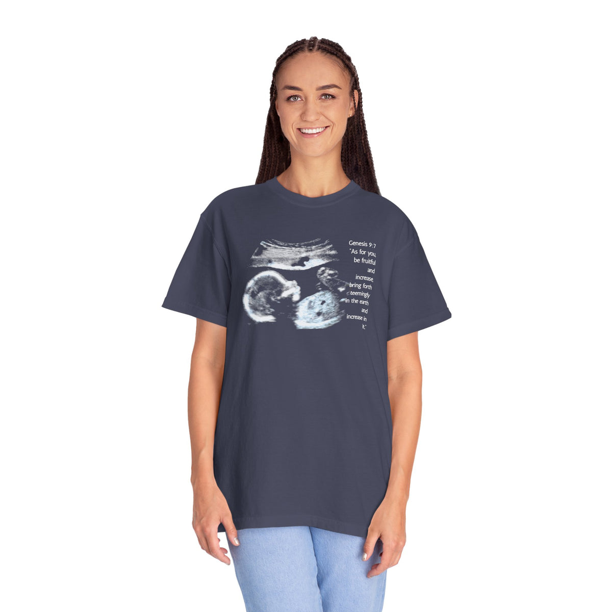 Pregnancy Support Tee - Ultrasound Bible Verse