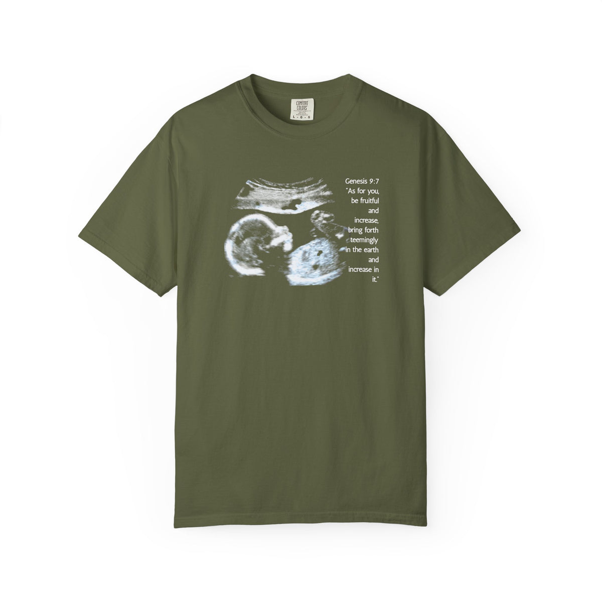 Pregnancy Support Tee - Ultrasound Bible Verse