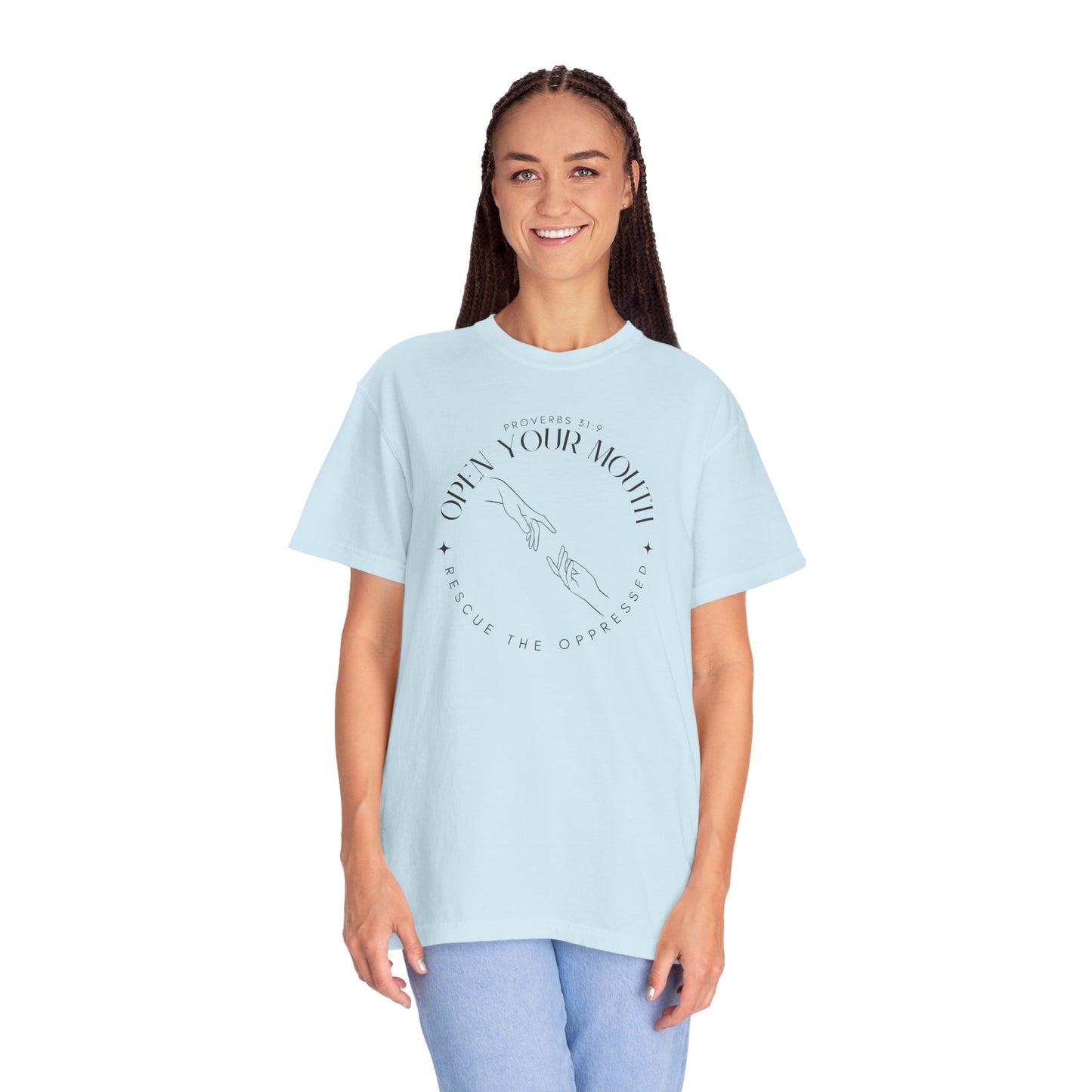 Proverbs 31:9 Unisex T-shirt - Speak Up Against Human Trafficking - 100% Cotton