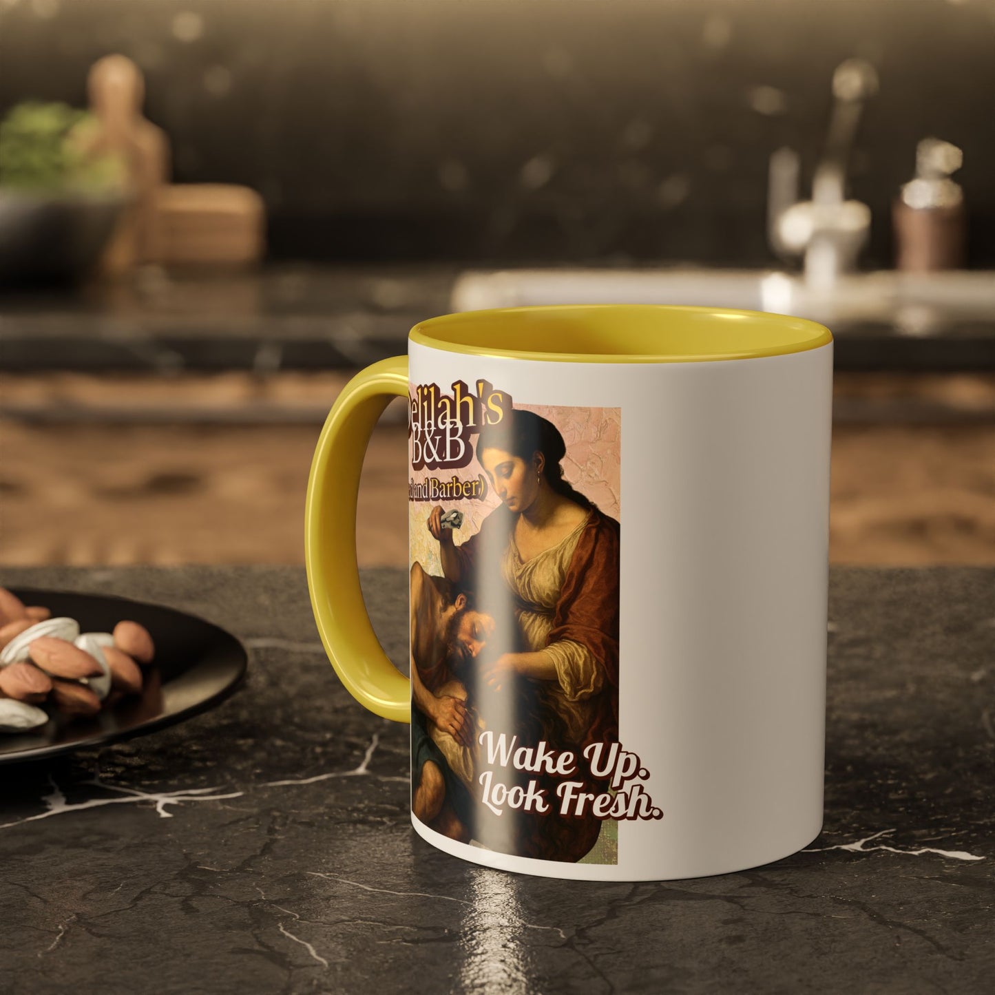 Funny Vintage Sampson Delilah's B&B Coffee Mug