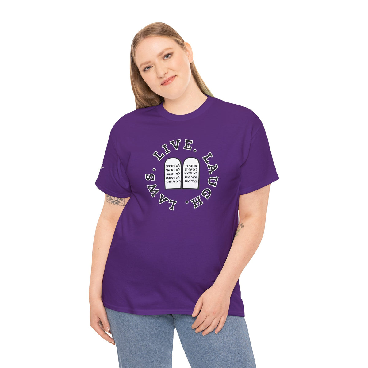 Live Laugh Laws T‑Shirt — Legal Humor Tee with Open Book Graphic