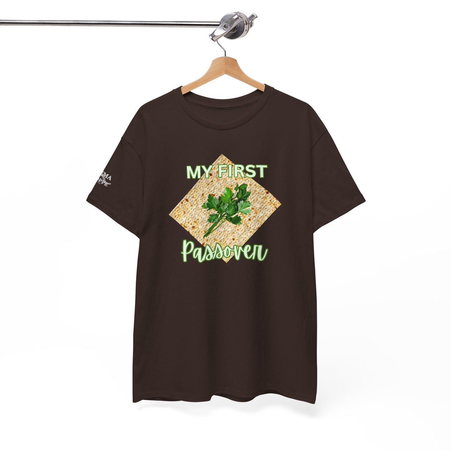 Adults My First Passover T‑Shirt — Seder Matzo & Parsley Pesach Tee