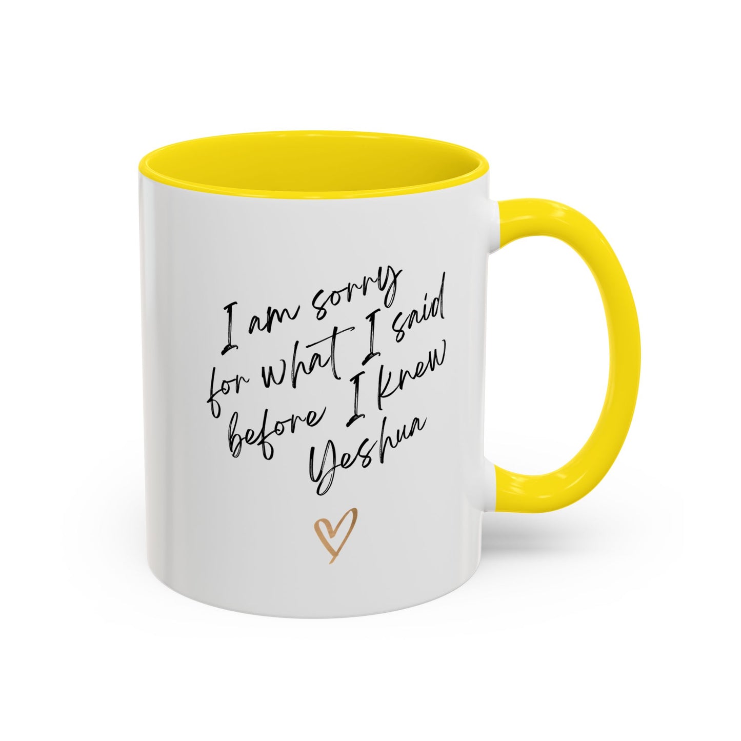 I'm Sorry (Yeshua) Accent Coffee Mug (11, 15oz)