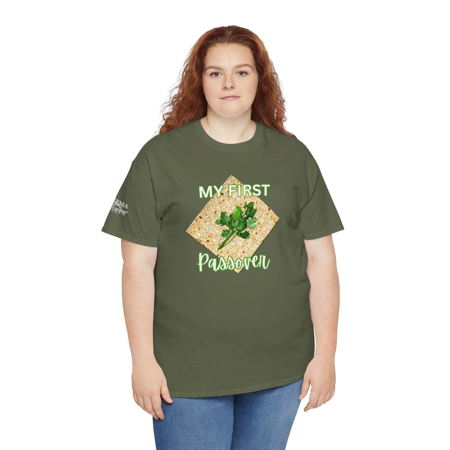 Adults My First Passover T‑Shirt — Seder Matzo & Parsley Pesach Tee