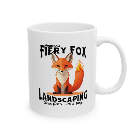 Mug - Fiery Fox Landscaping Samson Bible Funny Ceramic Mug (11oz, 15oz)