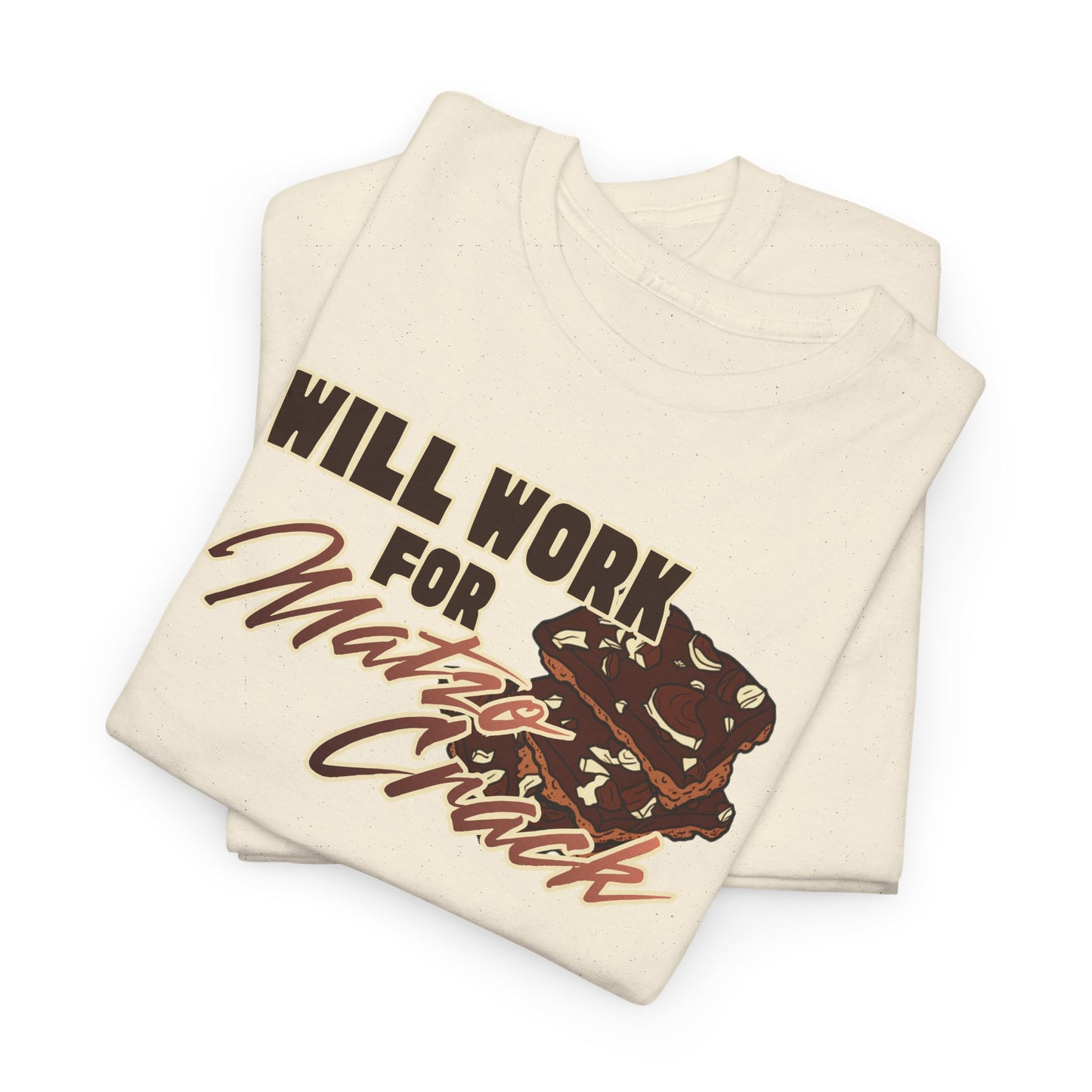 Will Work for Matzo Crack Funny Passover Unleavened Bread T‑Shirt