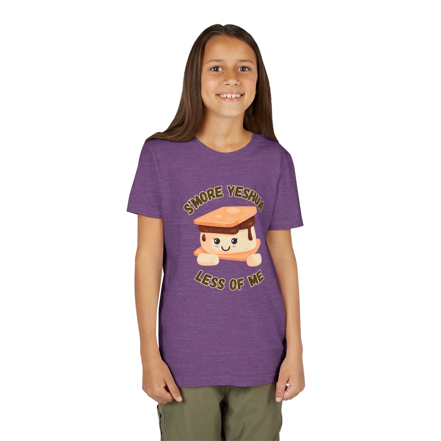Youth T-Shirt - More Yeshua, Less of Me Shirt Cute S'mores for Sukkot