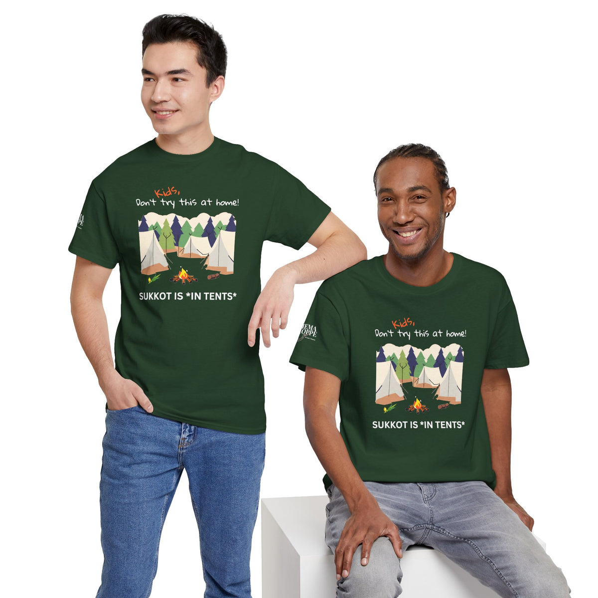 Kids, Don't Try This At Home Sukkot Shirt (dark colors)