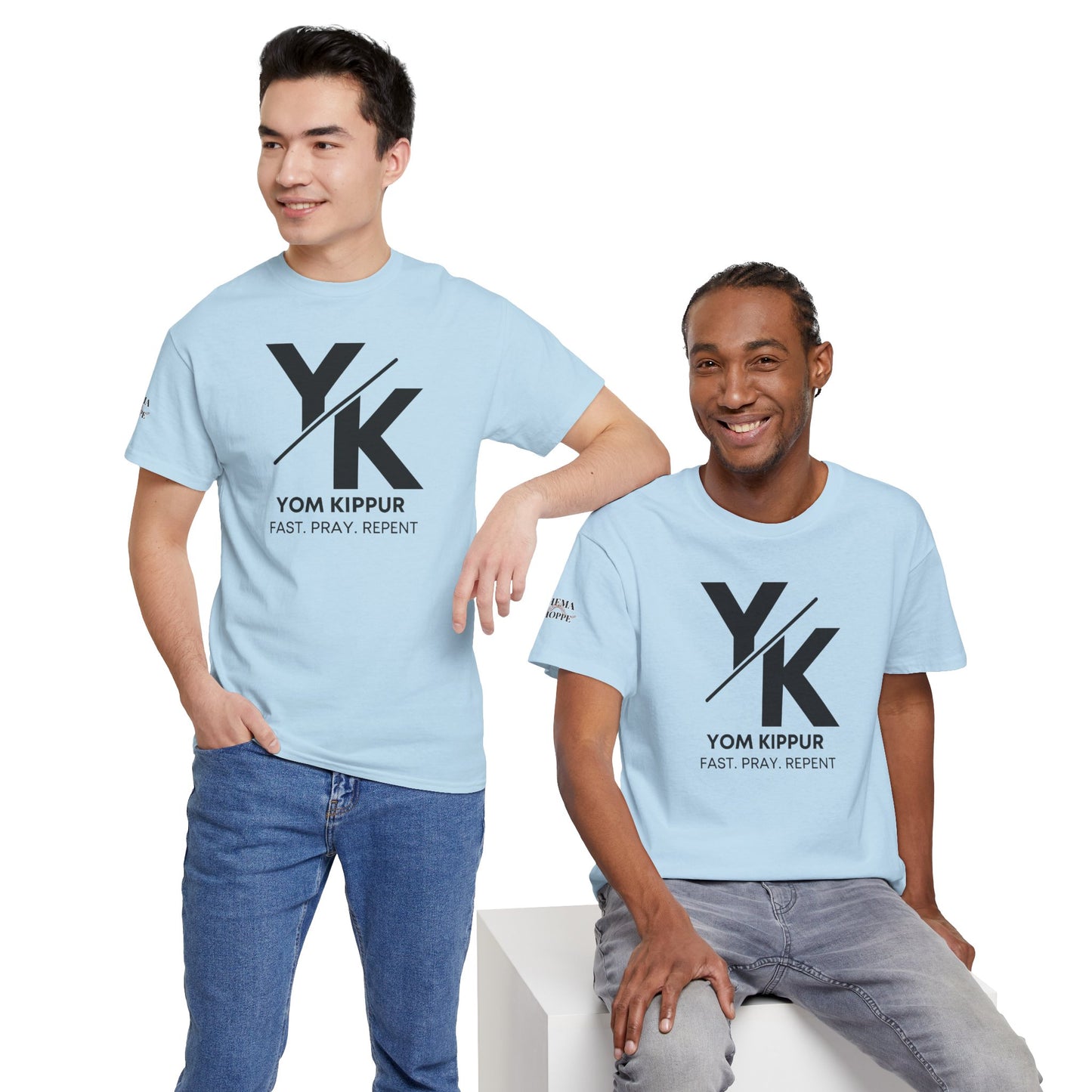 Yom Kippur Tee - "YK" Logo with "Fast. Pray. Repent." Set-Apart Biblical Day of Atonement T-Shirt
