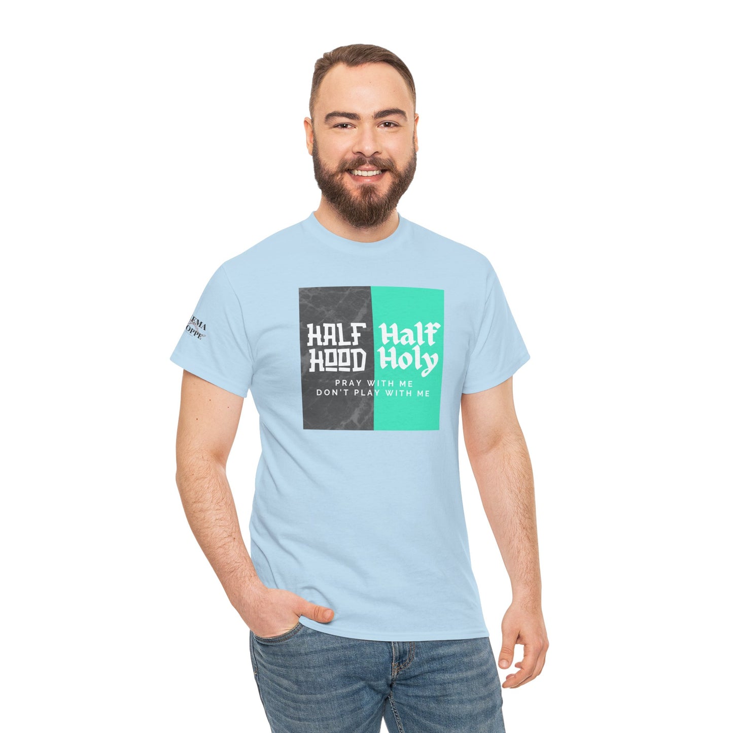 Half Hood/Half Holy Unisex Heavy Cotton Tee