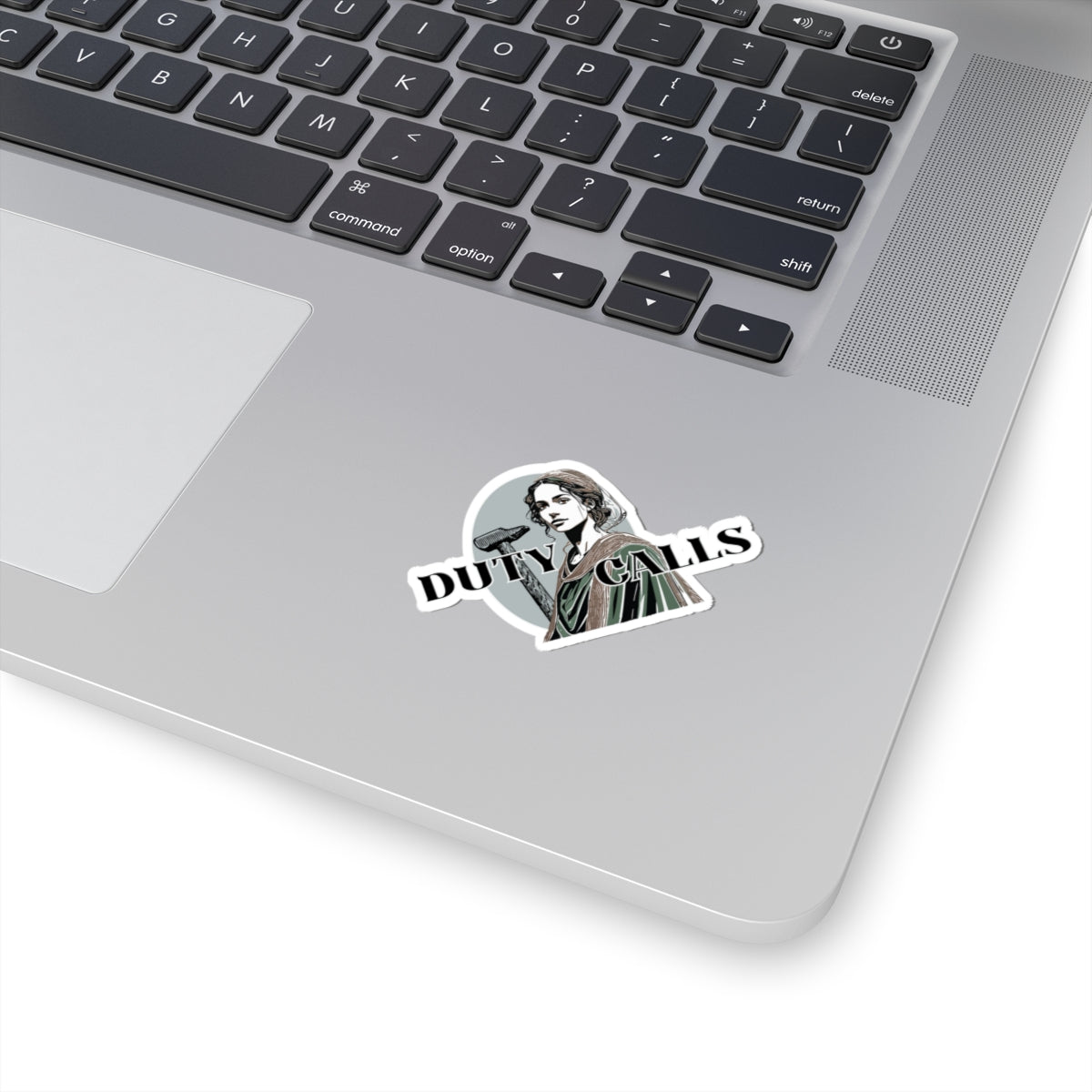 Duty Calls Sticker — Yael BIblical Heroine Laptop Kiss-Cut Decal