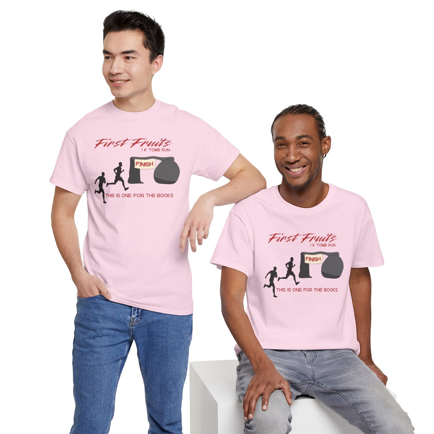 First Fruits 1k Tomb Run Unisex Tee - Funny Biblical Design