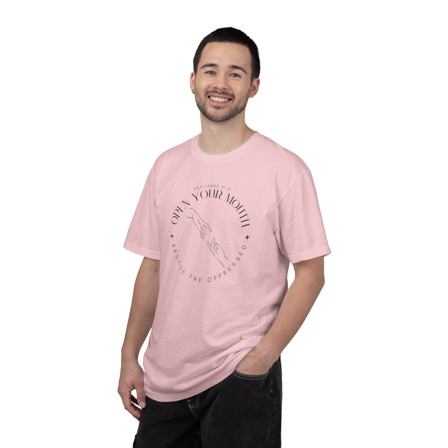 Proverbs 31:9 Unisex T-shirt - Speak Up Against Human Trafficking - 100% Cotton