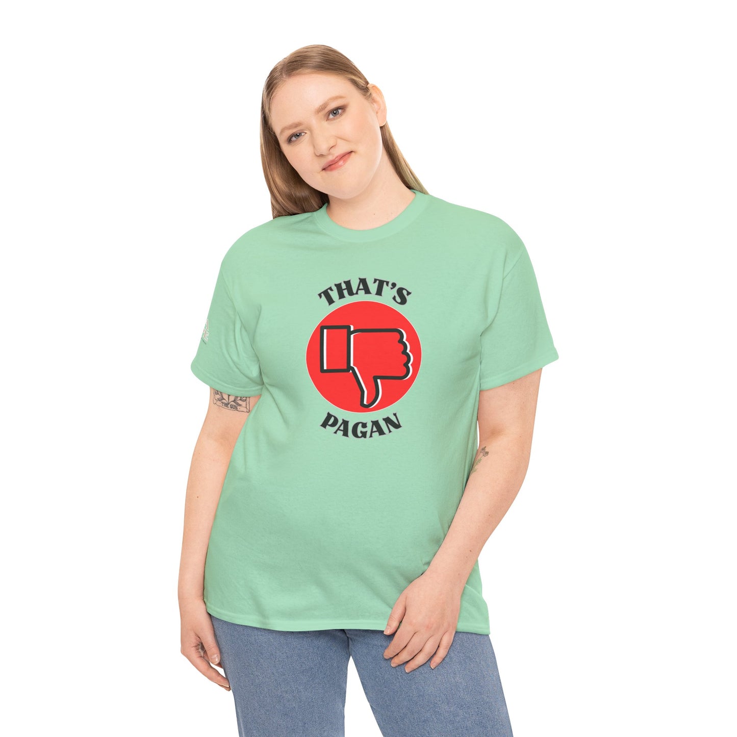 That's Pagan T-Shirt —Thumbs-Down Pagan Graphic Tee