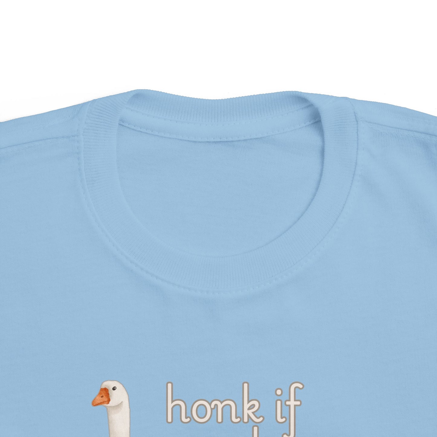 Torah Toddler Goose Tee — "Honk If You Love Yeshua" Cute Animal Baby Shirt (Canada)