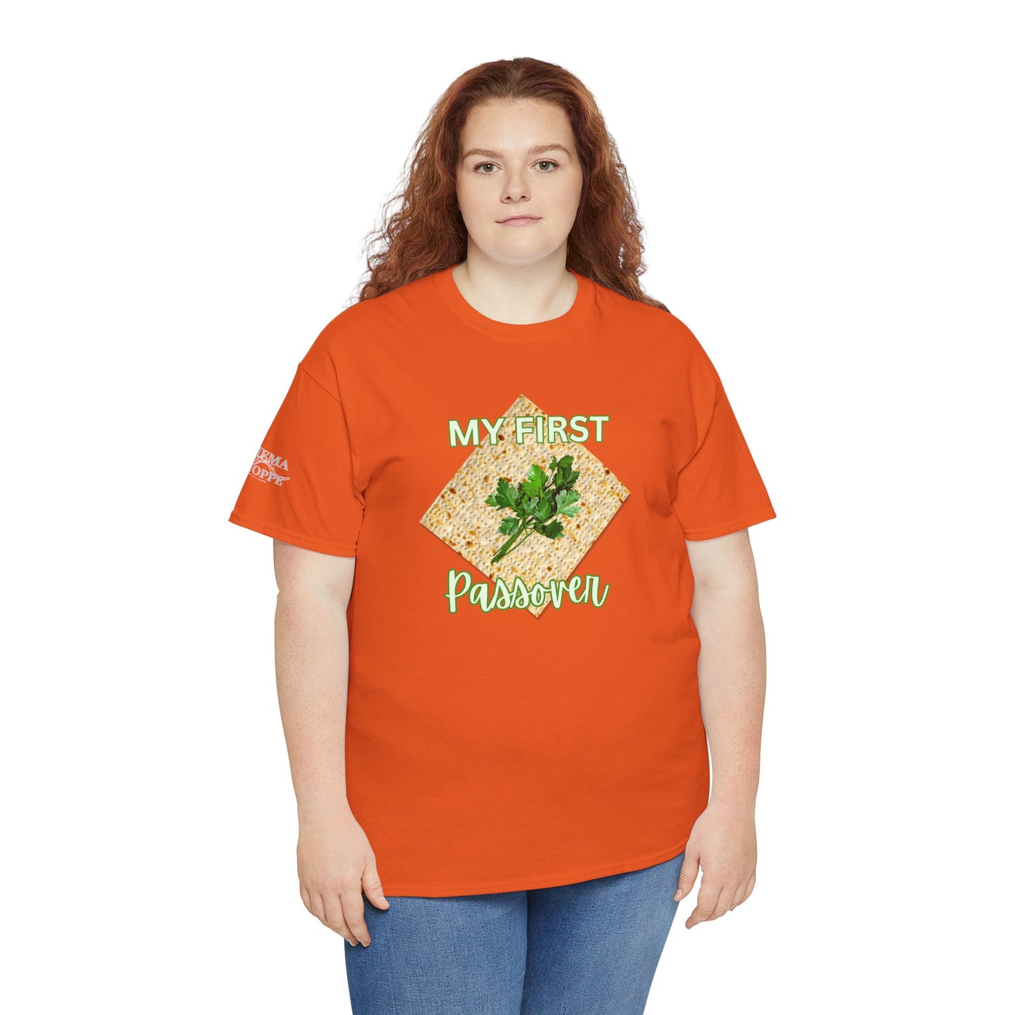 Adults My First Passover T‑Shirt — Seder Matzo & Parsley Pesach Tee