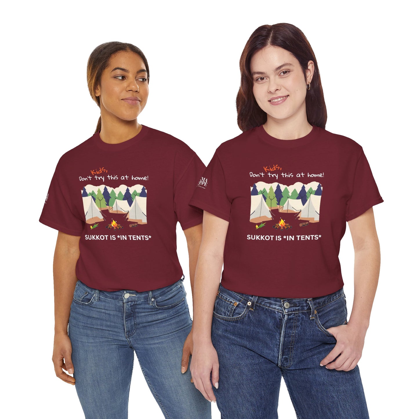 Kids, Don't Try This At Home Sukkot Shirt (dark colors)