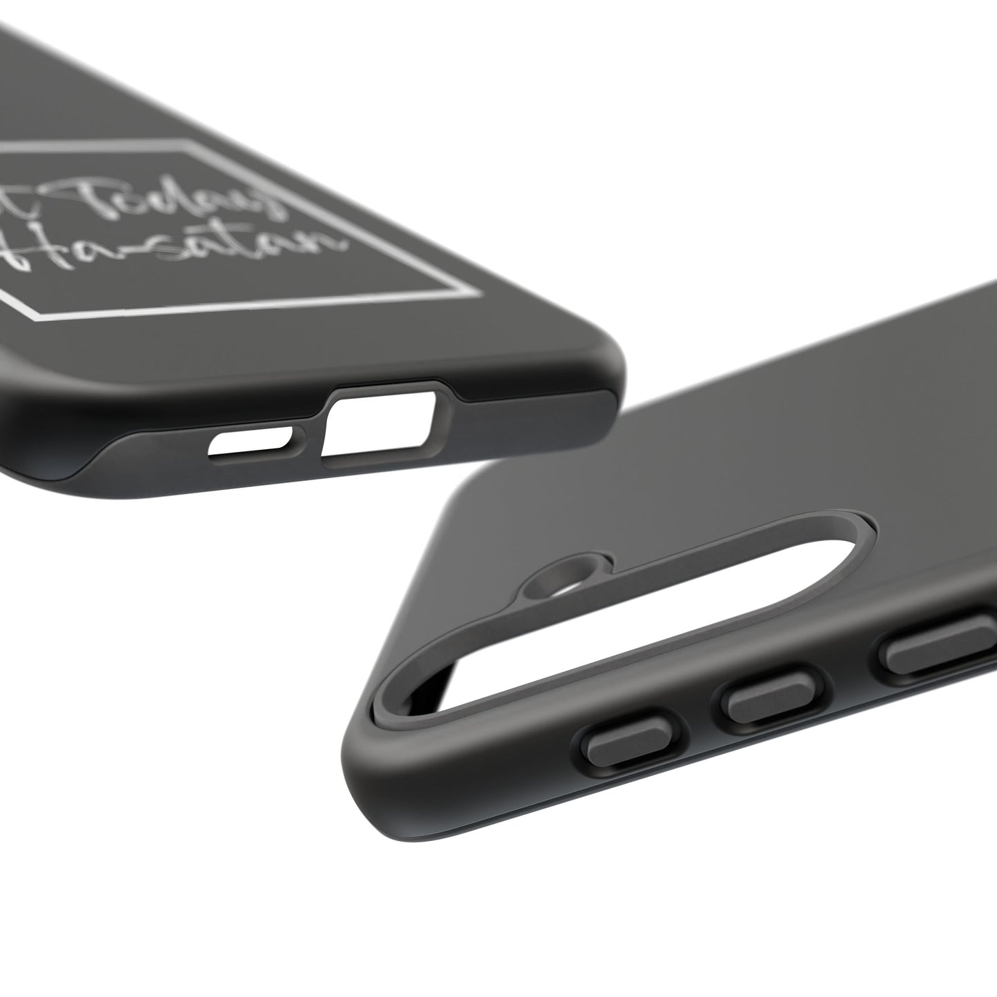 Phone Case- “Not Today Ha-satan” Black Tough Protective Cover Hebrew Humor