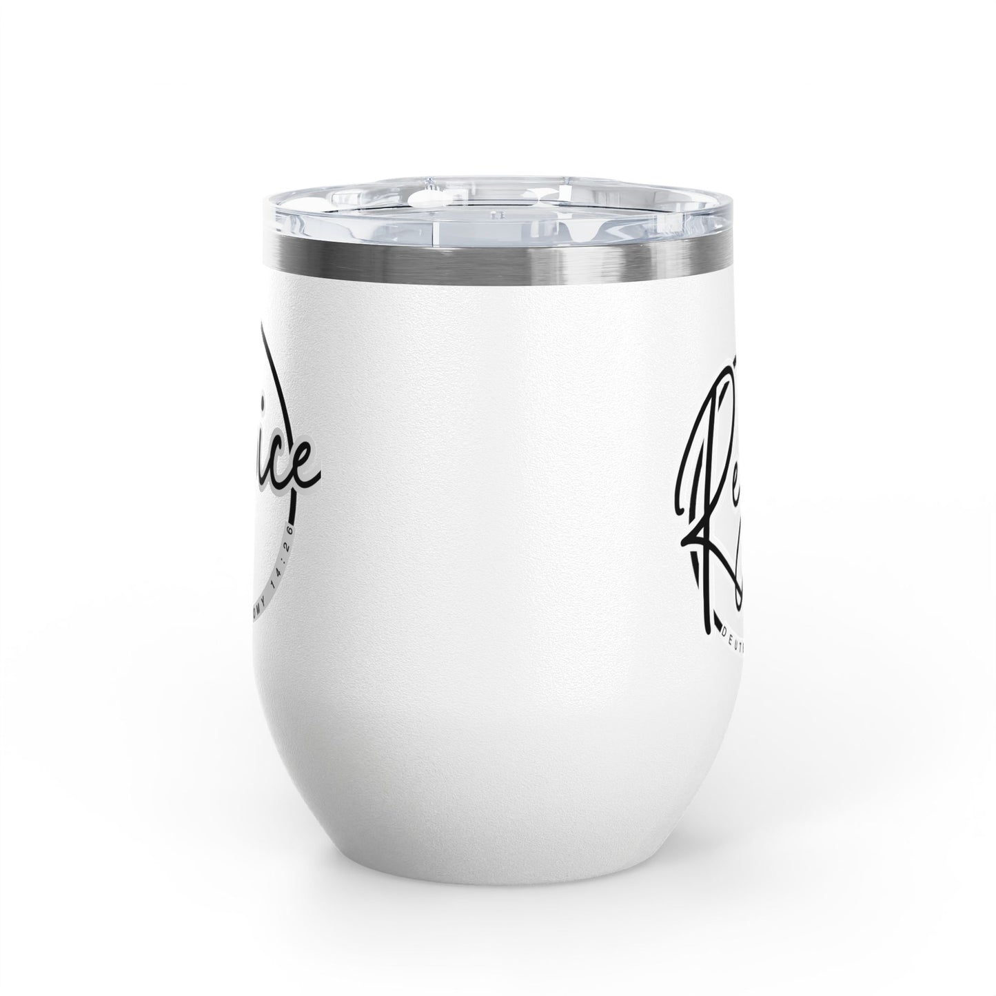 Rejoice Deuteronomy 16:24 Wine Tumbler - 'Rejoice' 12oz, Perfect Gift for Wine Lovers, Celebrations, Sukkot, Motivational Drinkware