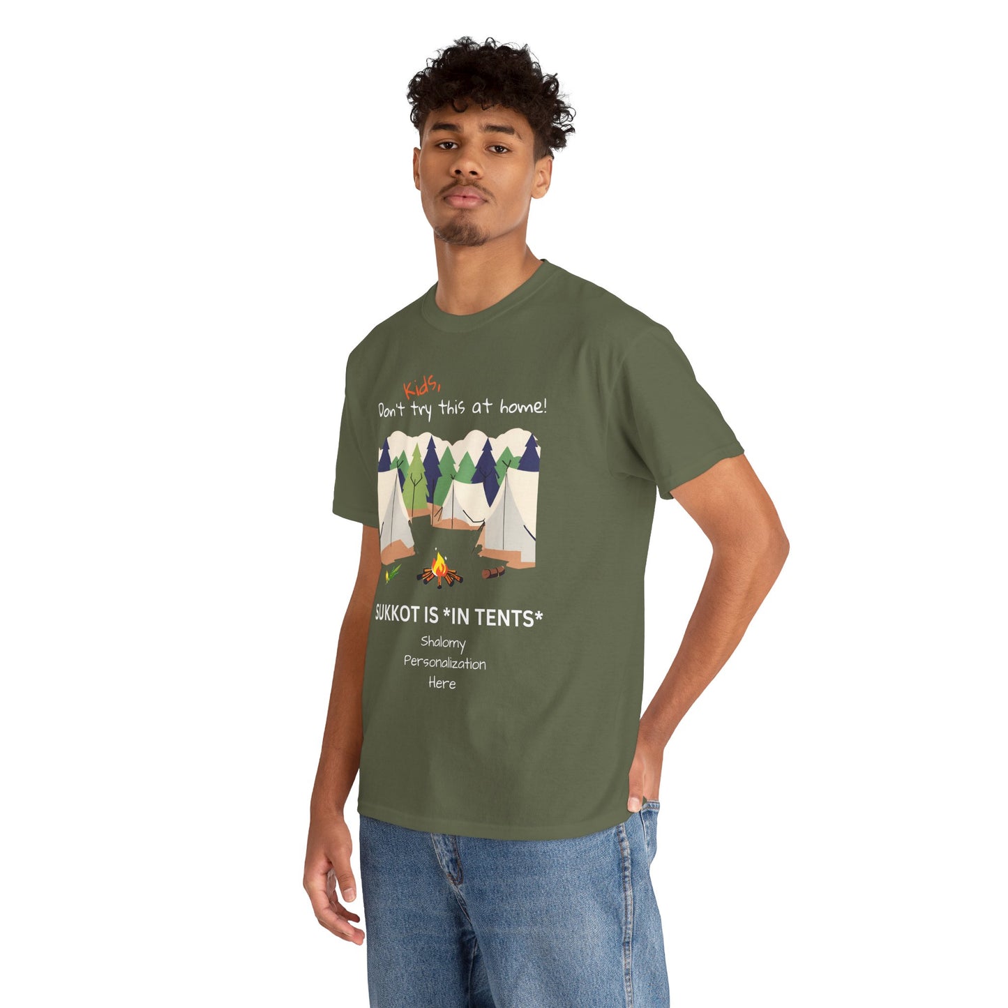 Personalized Kids, Don't Try This At Home Sukkot Shirt, dark colors