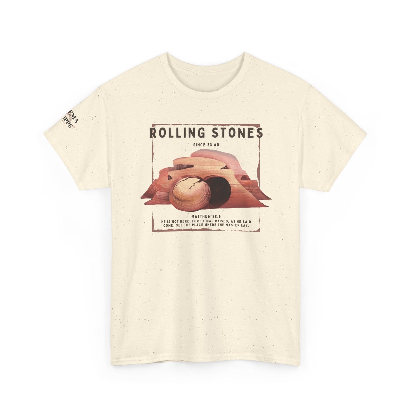Rolling Stones Since 33 AD Biblical Graphic Tee — "Hebrew Hahas" Vintage Faith Shirt