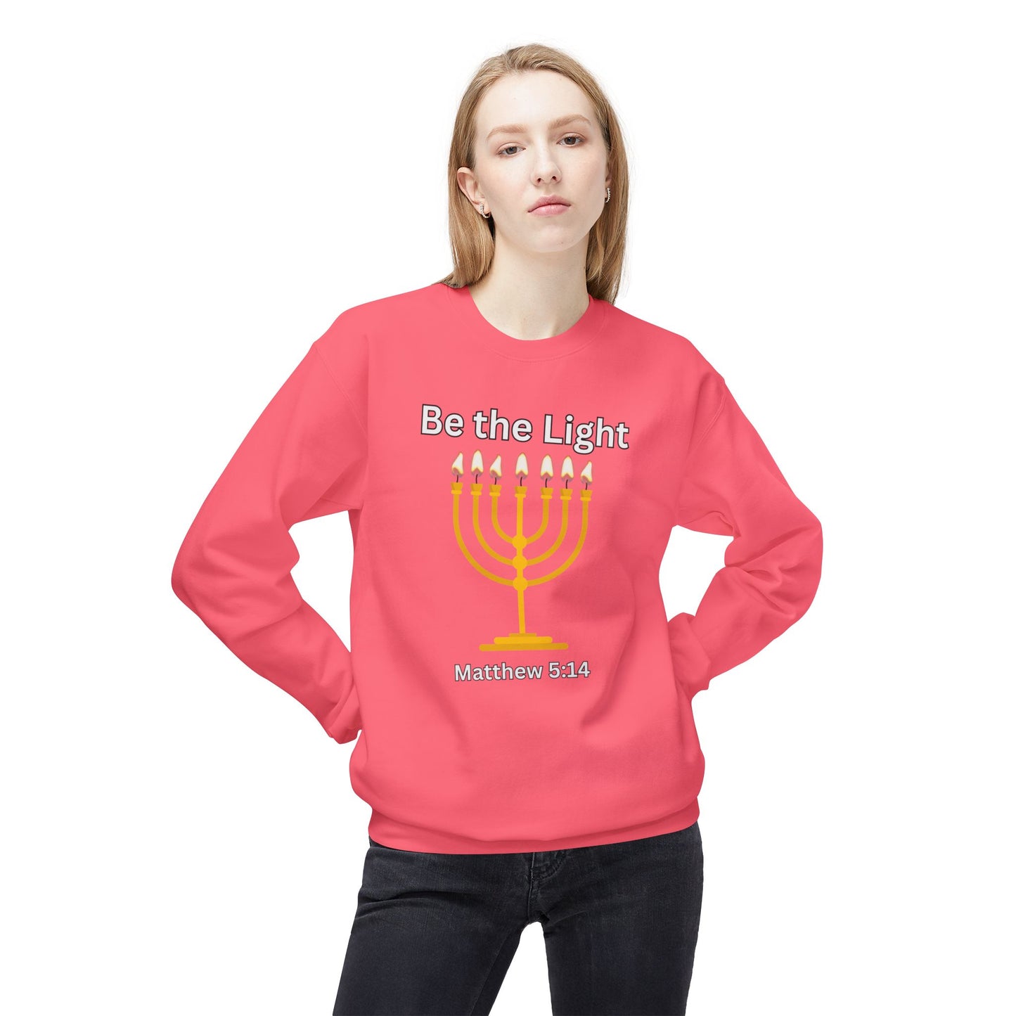Be The Light Unisex Midweight Softstyle Fleece Crewneck Sweatshirt