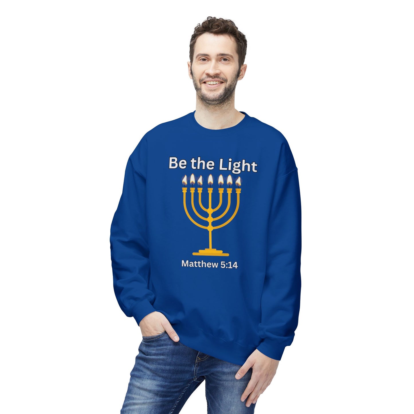 Be The Light Unisex Midweight Softstyle Fleece Crewneck Sweatshirt
