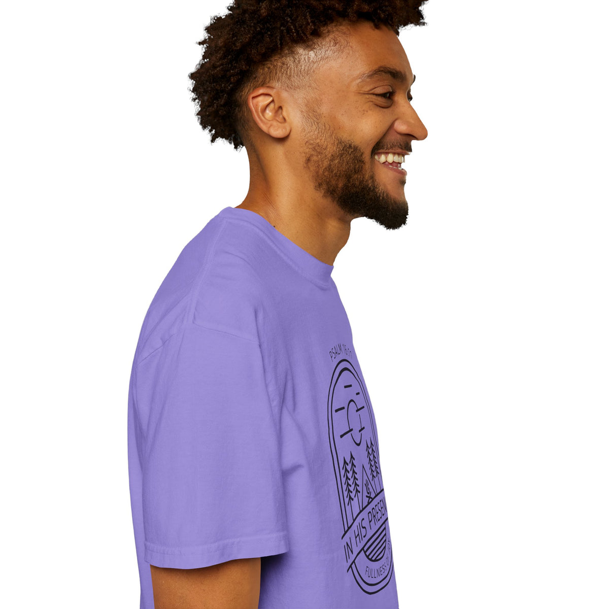 In His Presence T-Shirt — Psalm 16:11 Bible Verse Nature Comfort Colors Cotton Shirt