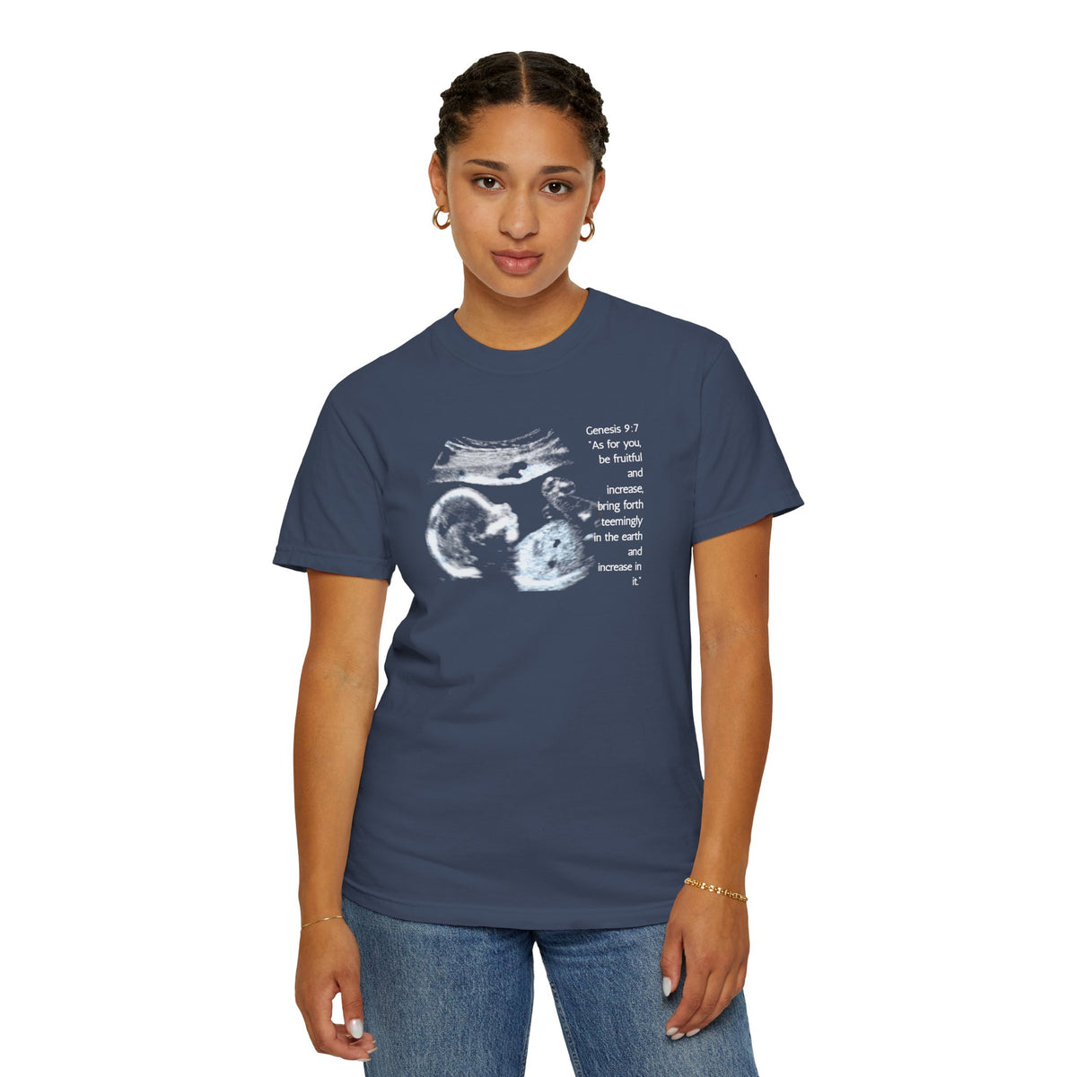 Pregnancy Support Tee - Ultrasound Bible Verse