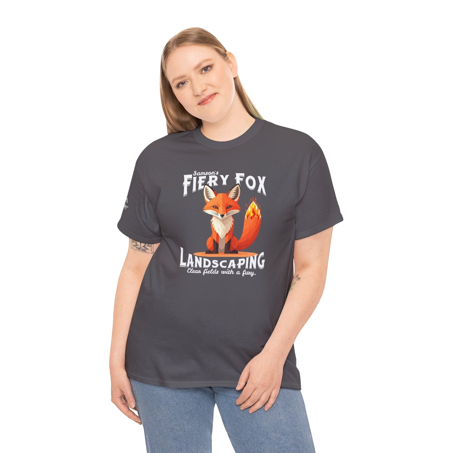 Fiery Fox Landscaping Unisex Heavy Cotton Tee - dark shades