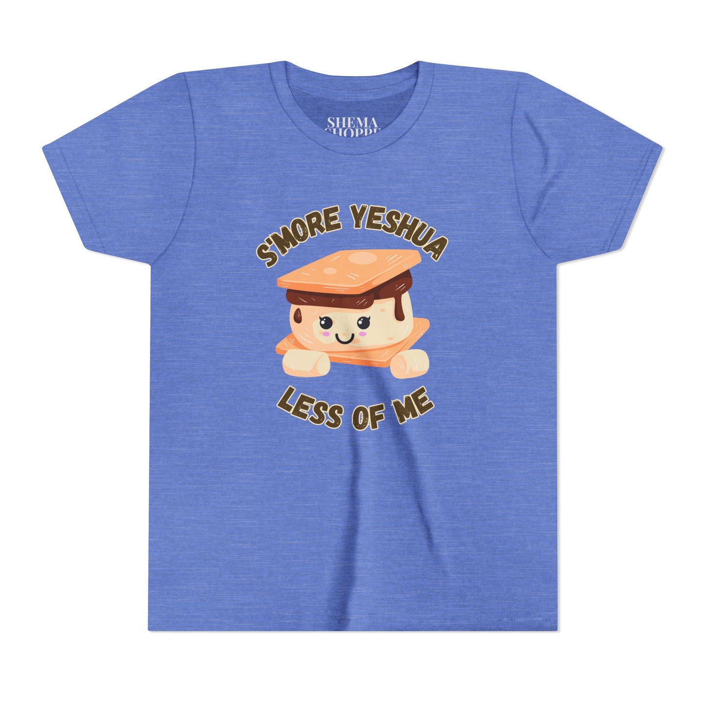 Youth T-Shirt - More Yeshua, Less of Me Shirt Cute S'mores for Sukkot